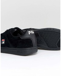 schwarze Wildleder niedrige Sneakers von Fila