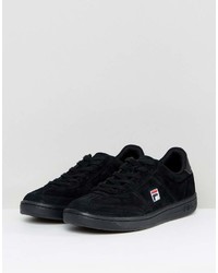 schwarze Wildleder niedrige Sneakers von Fila