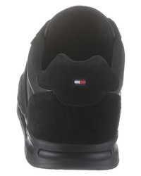 schwarze Wildleder niedrige Sneakers von Tommy Hilfiger