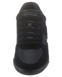 schwarze Wildleder niedrige Sneakers von Tommy Hilfiger