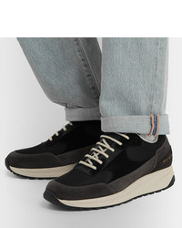 schwarze Wildleder niedrige Sneakers von Common Projects