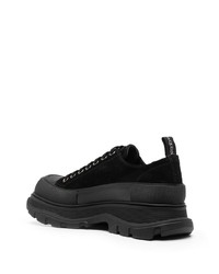 schwarze Wildleder niedrige Sneakers von Alexander McQueen