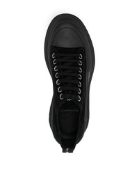 schwarze Wildleder niedrige Sneakers von Alexander McQueen