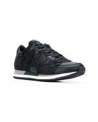 schwarze Wildleder niedrige Sneakers von Philippe Model