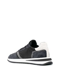 schwarze Wildleder niedrige Sneakers von Philippe Model Paris