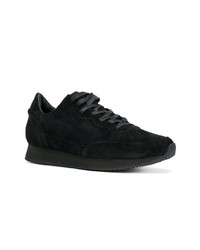 schwarze Wildleder niedrige Sneakers von Philippe Model