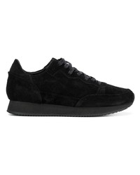 schwarze Wildleder niedrige Sneakers von Philippe Model