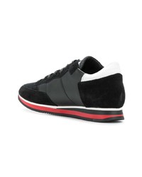 schwarze Wildleder niedrige Sneakers von Philippe Model