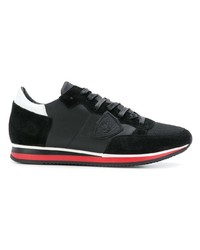 schwarze Wildleder niedrige Sneakers von Philippe Model