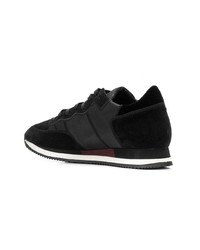 schwarze Wildleder niedrige Sneakers von Philippe Model