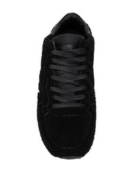 schwarze Wildleder niedrige Sneakers von Philippe Model