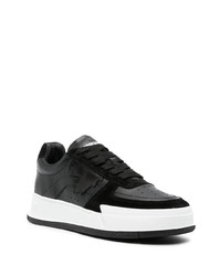 schwarze Wildleder niedrige Sneakers von DSQUARED2