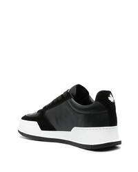 schwarze Wildleder niedrige Sneakers von DSQUARED2