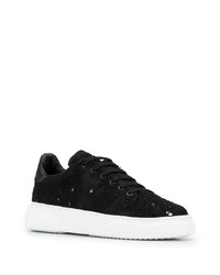 schwarze Wildleder niedrige Sneakers von By Walid