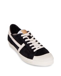 schwarze Wildleder niedrige Sneakers von Tom Ford