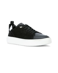 schwarze Wildleder niedrige Sneakers von Buscemi