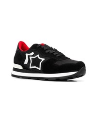 schwarze Wildleder niedrige Sneakers von atlantic stars