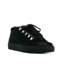 schwarze Wildleder niedrige Sneakers von Pollini