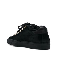 schwarze Wildleder niedrige Sneakers von Pollini