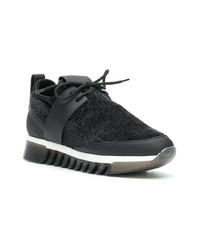 schwarze Wildleder niedrige Sneakers von Alexander Smith