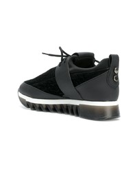 schwarze Wildleder niedrige Sneakers von Alexander Smith