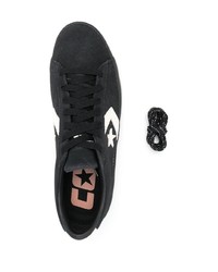 schwarze Wildleder niedrige Sneakers von Converse