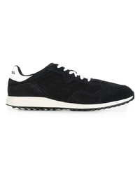 schwarze Wildleder niedrige Sneakers von Diesel