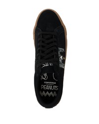 schwarze Wildleder niedrige Sneakers von Converse