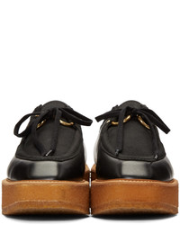 schwarze Wildleder Oxford Schuhe von Stella McCartney