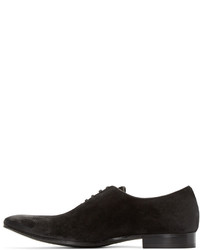 schwarze Wildleder Oxford Schuhe von Haider Ackermann
