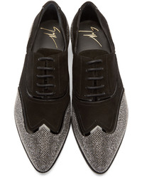 schwarze Wildleder Oxford Schuhe von Giuseppe Zanotti