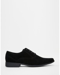 schwarze Wildleder Oxford Schuhe von Asos