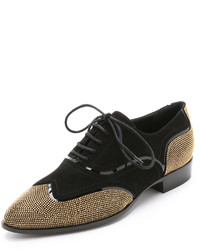 schwarze Wildleder Oxford Schuhe von Giuseppe Zanotti