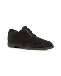 schwarze Wildleder Oxford Schuhe von Guidi