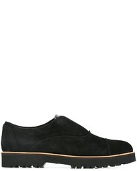schwarze Wildleder Oxford Schuhe von Hogan