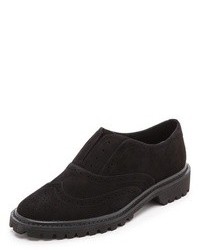 schwarze Wildleder Oxford Schuhe von Joie