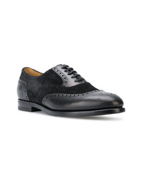 schwarze Wildleder Oxford Schuhe von Barbanera