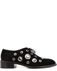 schwarze Wildleder Oxford Schuhe von Proenza Schouler