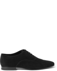 schwarze Wildleder Oxford Schuhe von Saint Laurent