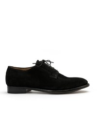 schwarze Wildleder Oxford Schuhe von Silvano Sassetti