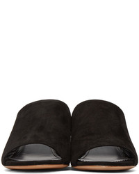 schwarze Wildleder Pantoletten von Mansur Gavriel