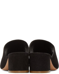 schwarze Wildleder Pantoletten von Mansur Gavriel