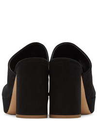 schwarze Wildleder Pantoletten von Mansur Gavriel