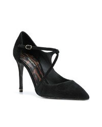 schwarze Wildleder Pumps mit Ausschnitten von Dolce & Gabbana