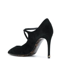 schwarze Wildleder Pumps mit Ausschnitten von Dolce & Gabbana