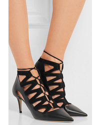 schwarze Wildleder Pumps mit Ausschnitten von Jimmy Choo