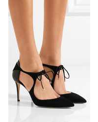 schwarze Wildleder Pumps mit Ausschnitten von Jimmy Choo