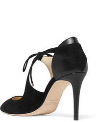 schwarze Wildleder Pumps mit Ausschnitten von Jimmy Choo