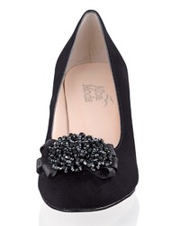 schwarze Wildleder Pumps von Alba Moda