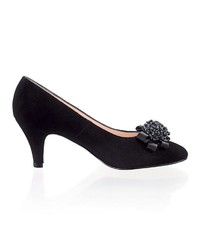 schwarze Wildleder Pumps von Alba Moda